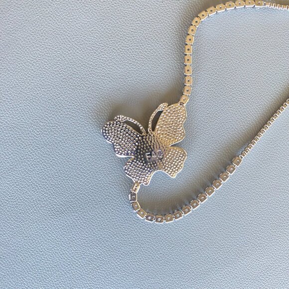 FAC Butterfly Crystal Bolo Bracelet & Necklace NWT - Picture 5 of 10